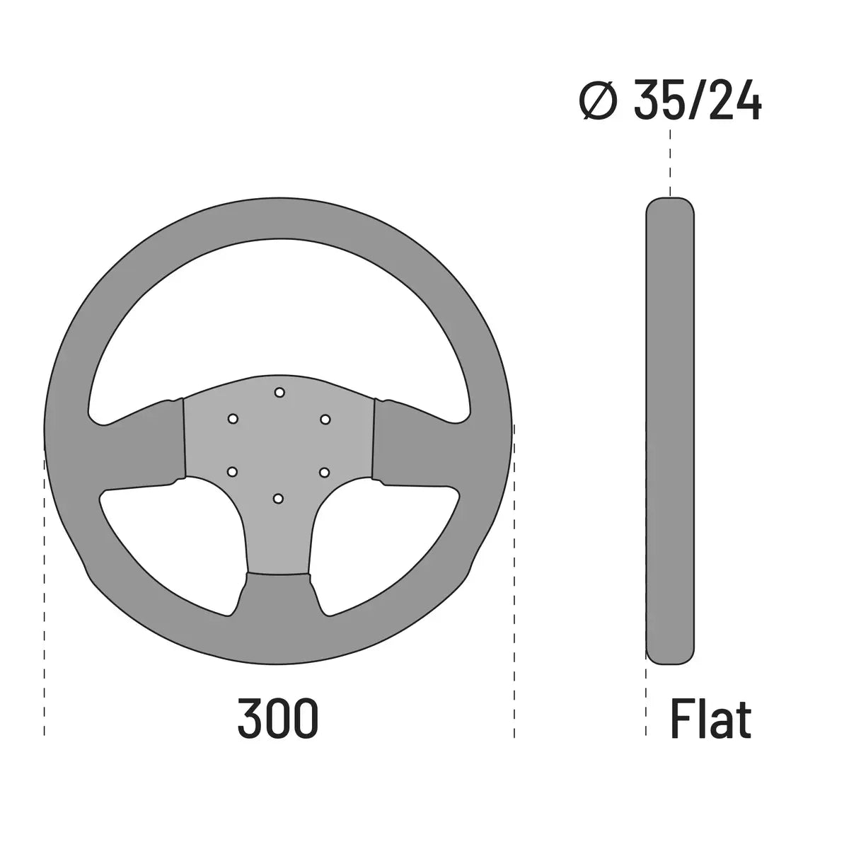 SPARCO P300 SUEDE STEERING WHEEL