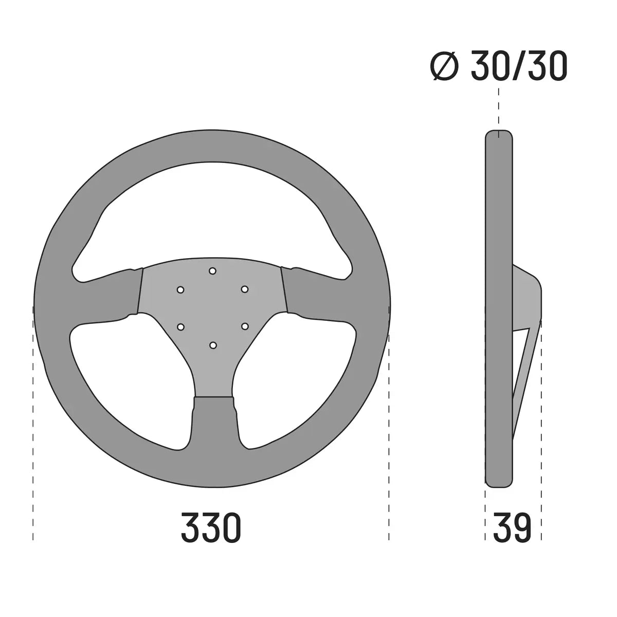 SPARCO R323 SUEDE STEERING WHEEL