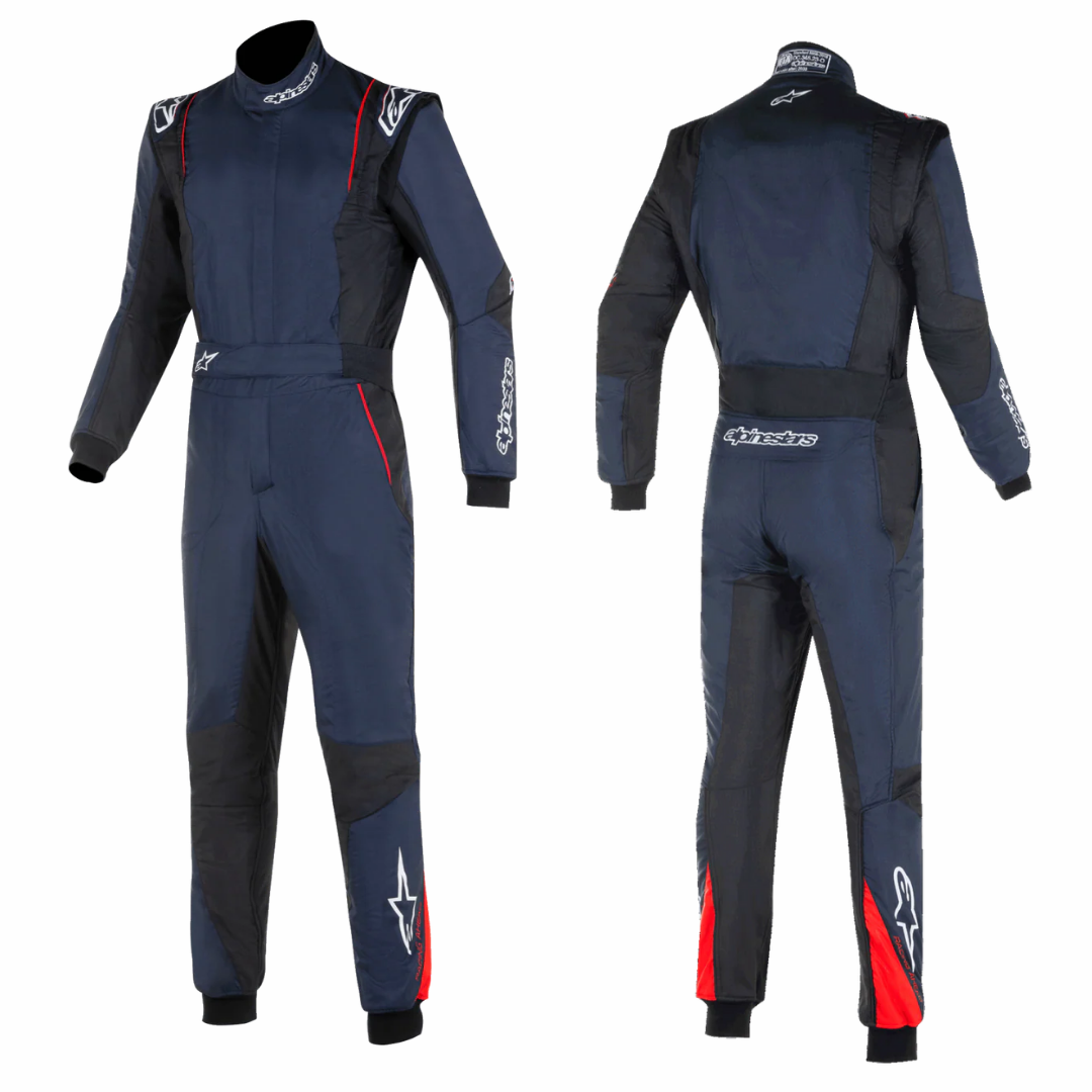 GP TECH V4 FIA RACE SUIT BLUE BLACK RED