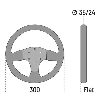 SPARCO P300 SUEDE STEERING WHEEL