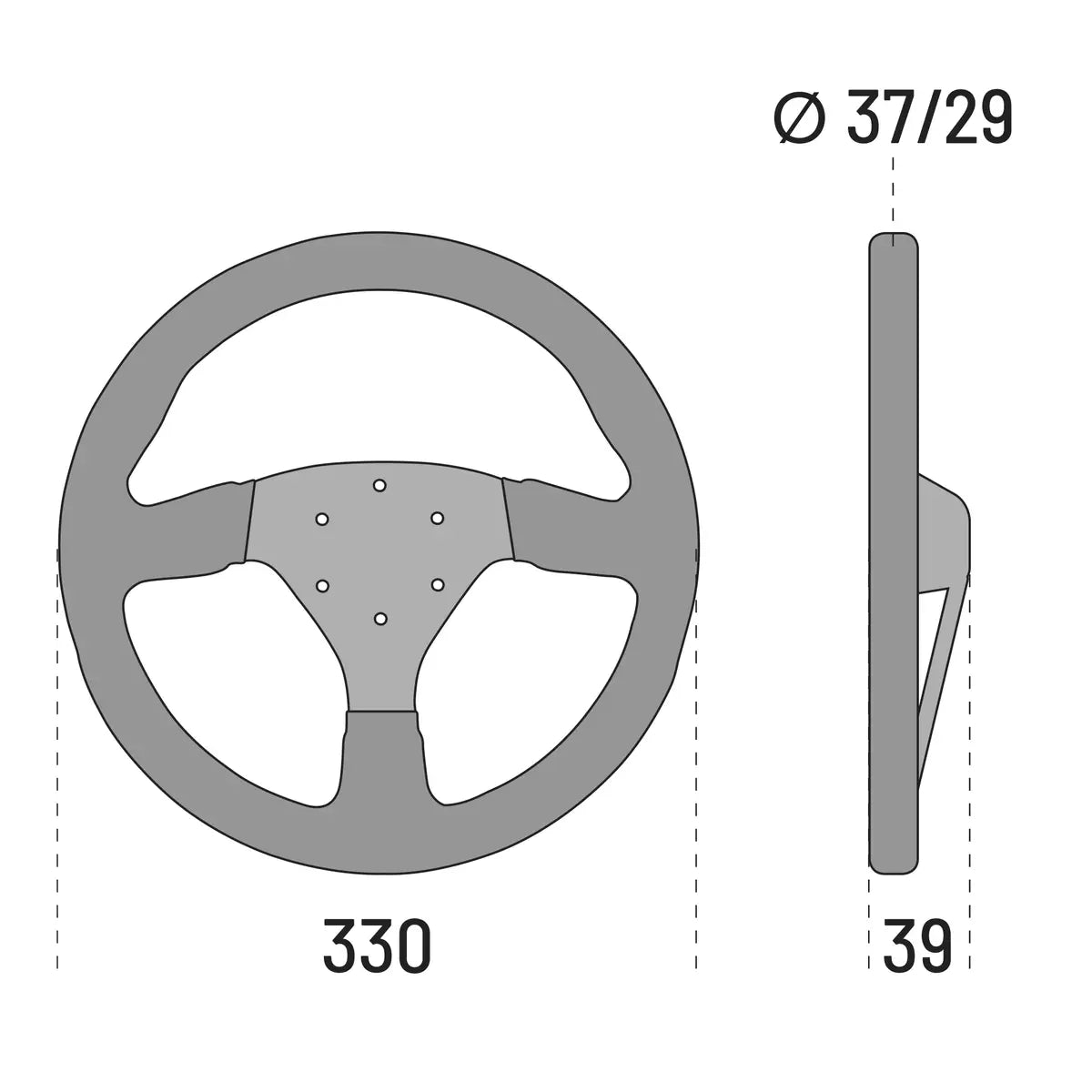 SPARCO R383 SUEDE  HIGH GRIP STEERING WHEEL