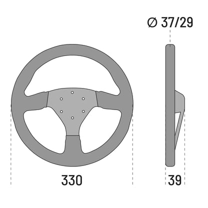 SPARCO R383 SUEDE  HIGH GRIP STEERING WHEEL