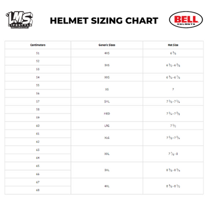 bell block helmet size chart BELL GTX3 CARBON HELMET – Lifestyle Motorsport