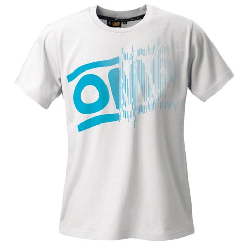 OMP STRIPED LOGO WHITE T-SHIRT