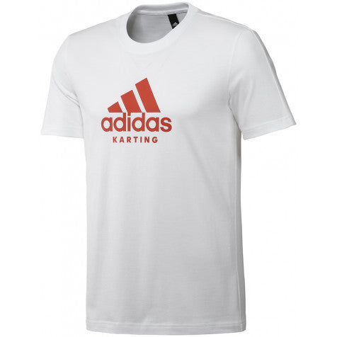 ADIDAS KARTING TEE WHITE/RED